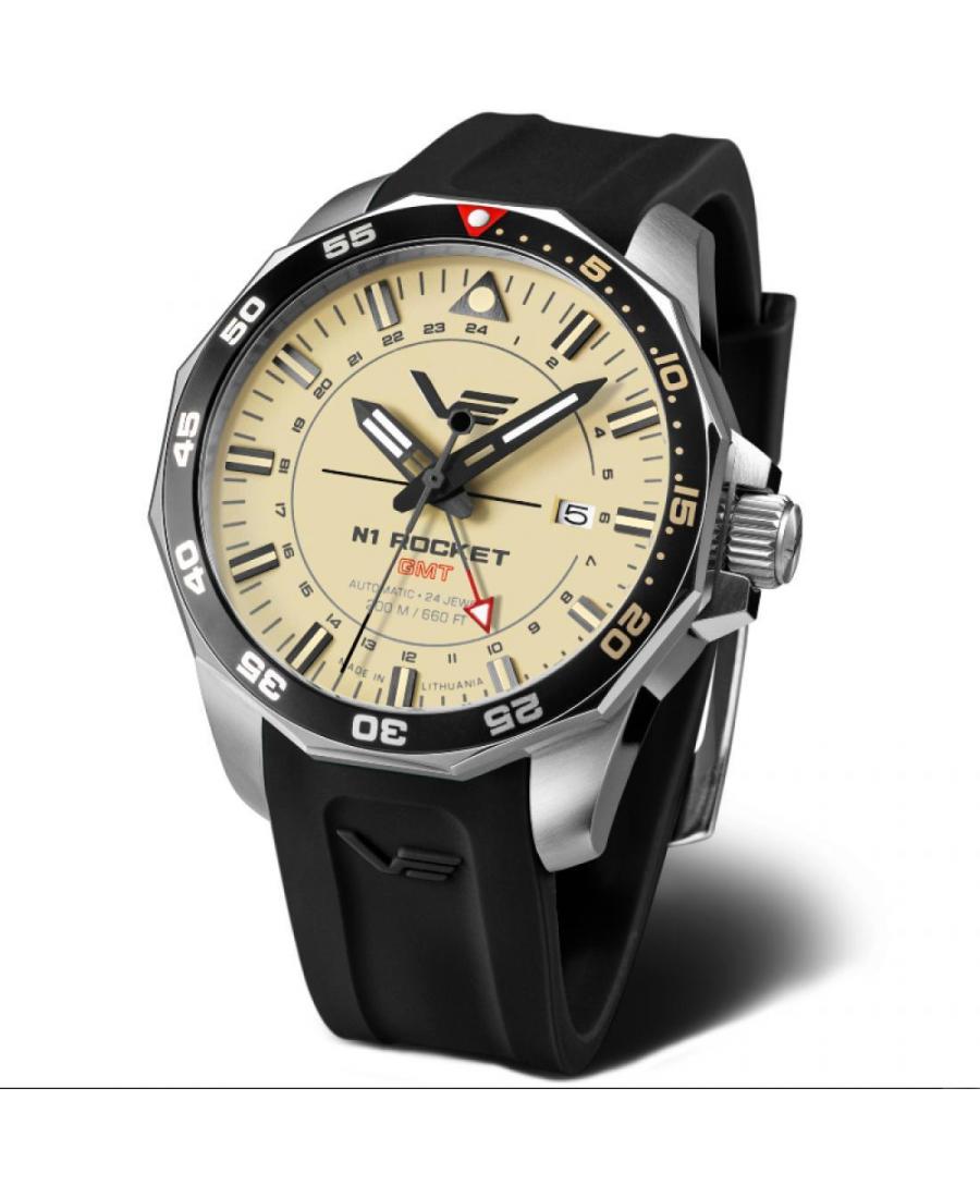 Mężczyźni Diver automatyczny analogowe Zegarek VOSTOK EUROPE NH34-225A713SI Żółty Dial 46mm