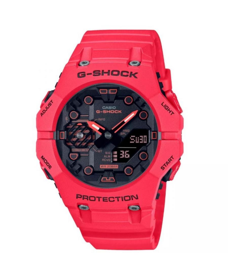 Мужские Японские Спортивные Многофункциональные Кварцевый Часы Casio GA-B001-4AER G-Shock Красный Циферблат