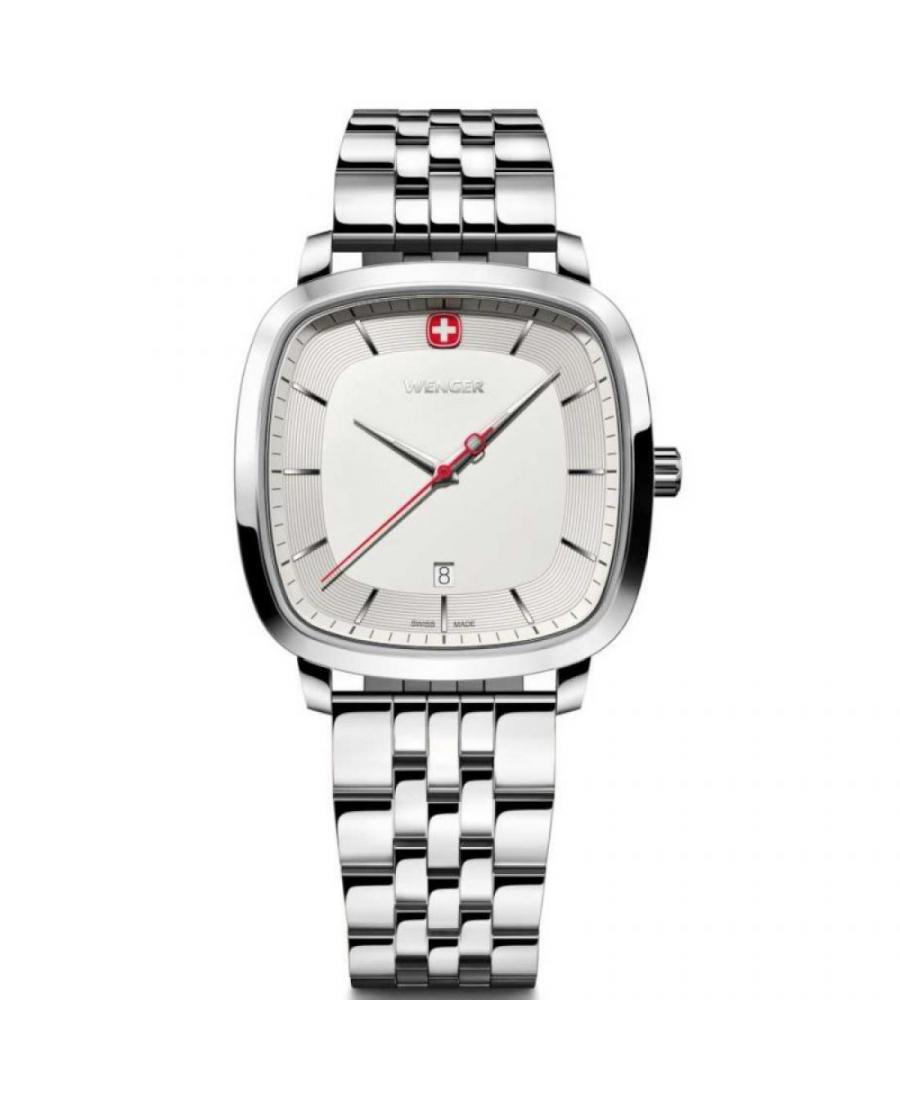 Men Swiss Classic Sports Quartz Watch Wenger 01.1921.101 White Dial
