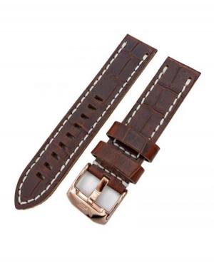 Vostok Europe SPACE RACE Watch Strap VE-SPACE.02(CR/WH).22.RG Leather Brown Skórzany Brązowy 22 mm
