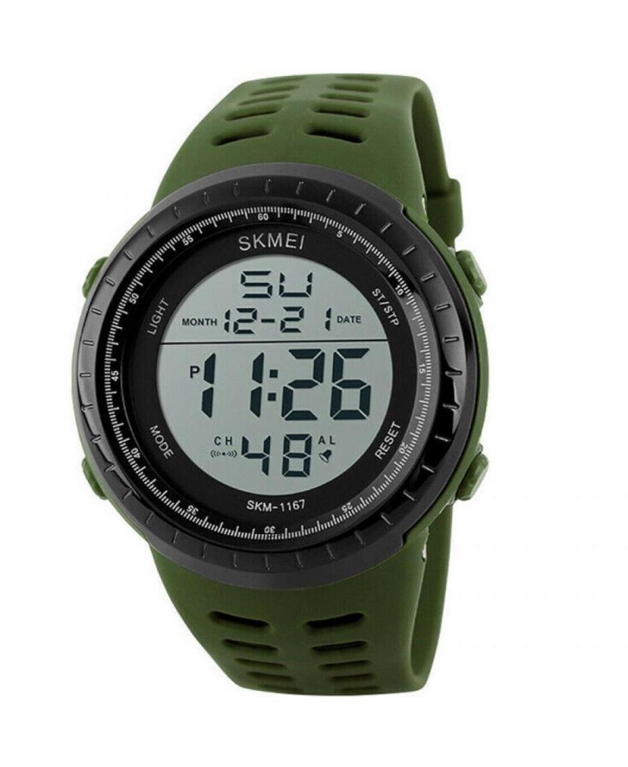 Men Sports Functional Quartz Digital Watch Alarm SKMEI 1167 AG Grey Dial