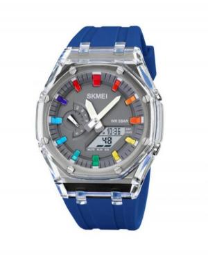 Men Sports Functional Quartz Digital Watch Alarm SKMEI 2100BU Multicolor Dial 55mm