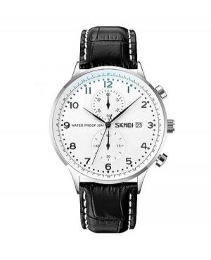 Men Classic Quartz Analog Watch Chronograph SKMEI 9301SISIBK White Dial 44mm