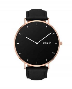 Men Fashion Sports Functional Smart watch Quartz Digital Watch GARETT Verona gold-black leather Black Dial 43mm