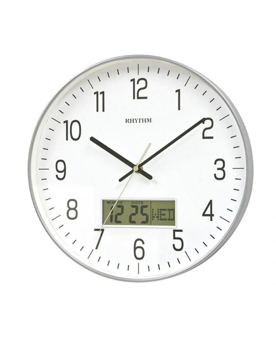RHYTHM CFG723NR19 Настенные кварцевые часы Пластик Серебреного цвета