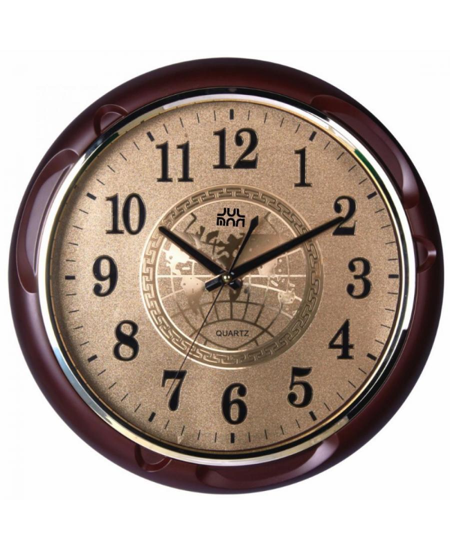 JULMAN PW214-1700-03 Настенные кварцевые часы Пластик Золотого цвета