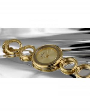 Women Fashion Swiss Quartz Analog Watch BISSET BSBD39GIGX03BX Golden Dial 35mm