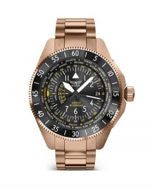 Men Swiss Classic Quartz Watch AVIATOR V.1.37.2.292.5 Black Dial