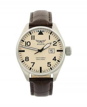 Men Swiss Classic Quartz Watch AVIATOR V.1.22.0.190.4 Sand Dial