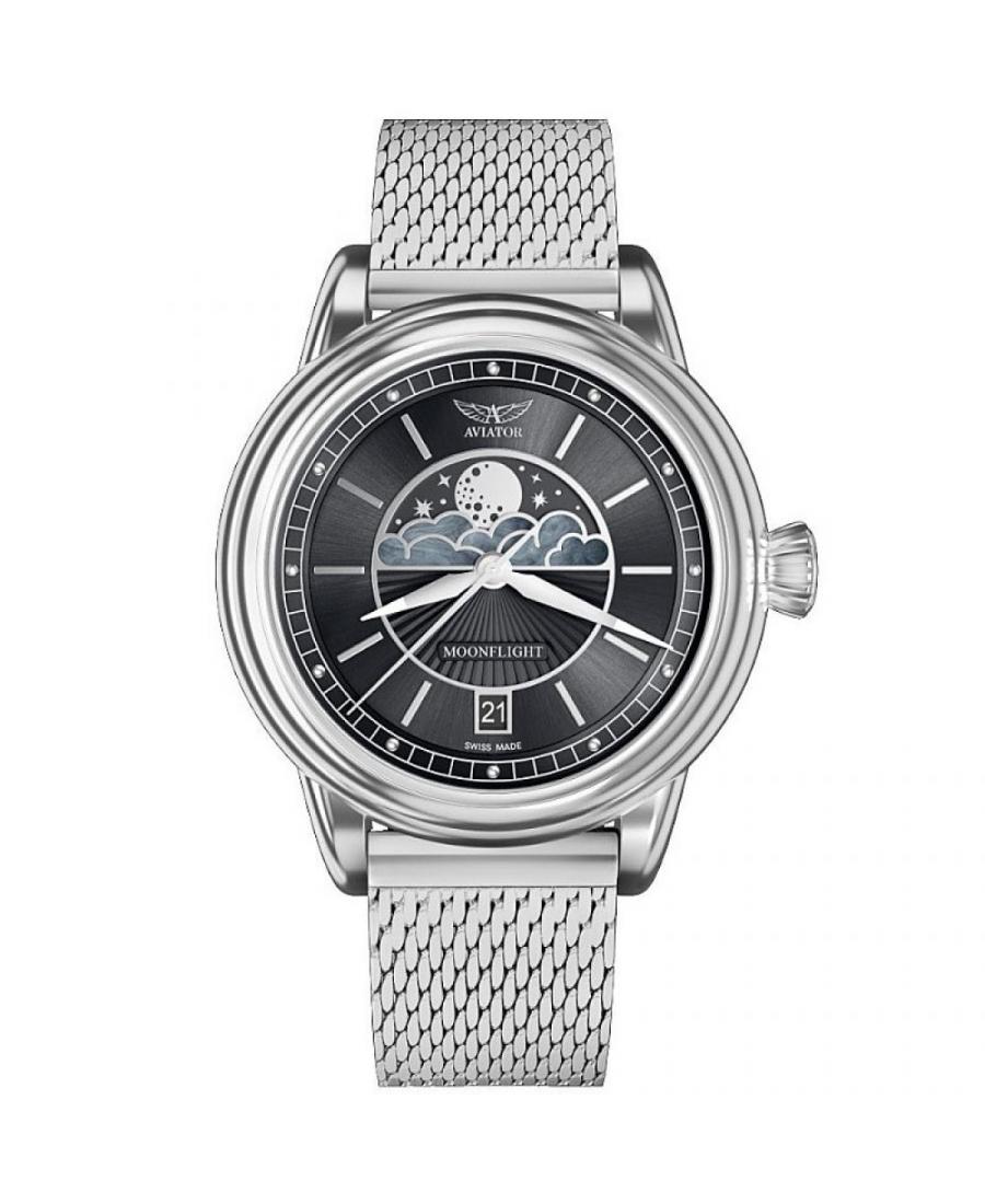 Women Swiss Classic Quartz Watch AVIATOR V.1.33.0.252.5 Black Dial