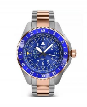 Men Classic Luxury Swiss Quartz Watch AVIATOR V.1.37.3.308.5 Blue Dial 43mm