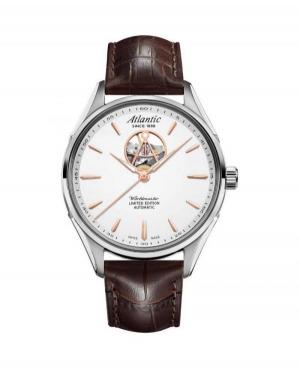Men Classic Luxury Swiss Automatic Analog Watch ATLANTIC 52780.41.21R White Dial 42mm