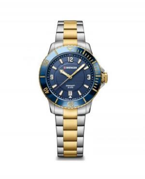 Women Classic Sports Diver Swiss Quartz Analog Watch WENGER 01.0621.114 Blue Dial 35mm