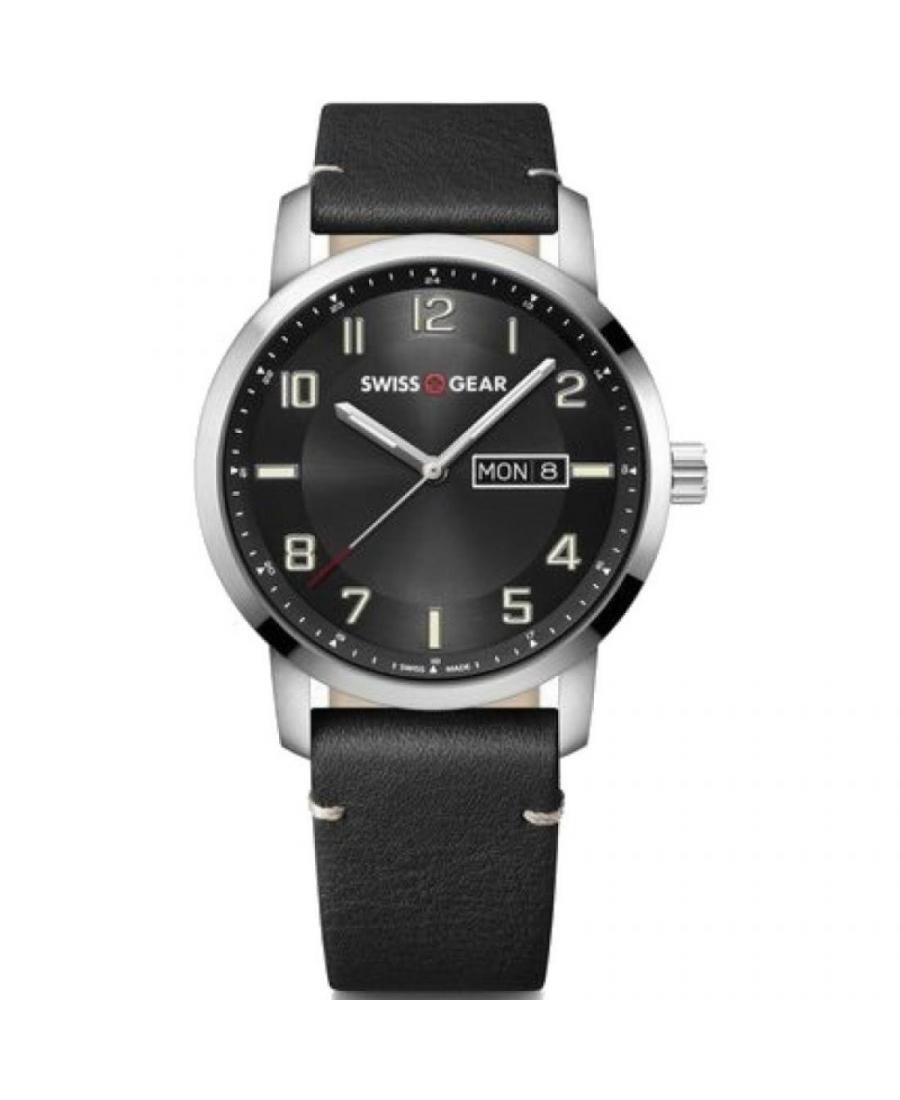 Men Swiss Classic Quartz Watch Wenger 01.9041.430 Black Dial