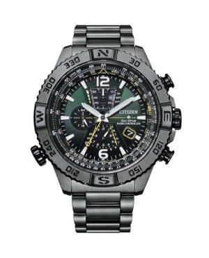 Men Classic Sports Diver Japan Eco-Drive Analog Watch Chronograph CITIZEN AT8227-56X Green Dial