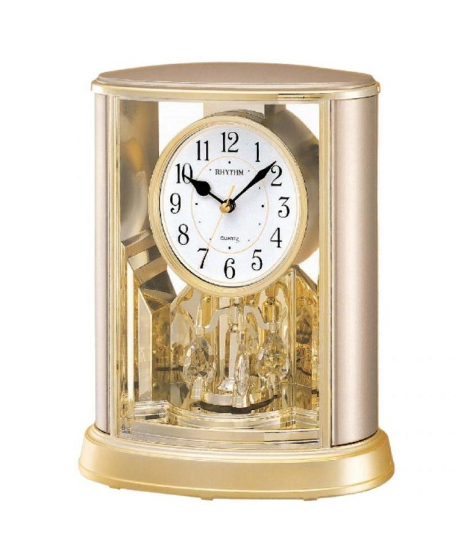 RHYTHM 4SG724WR18 настольные кварцевые часы Пластик Золотого цвета