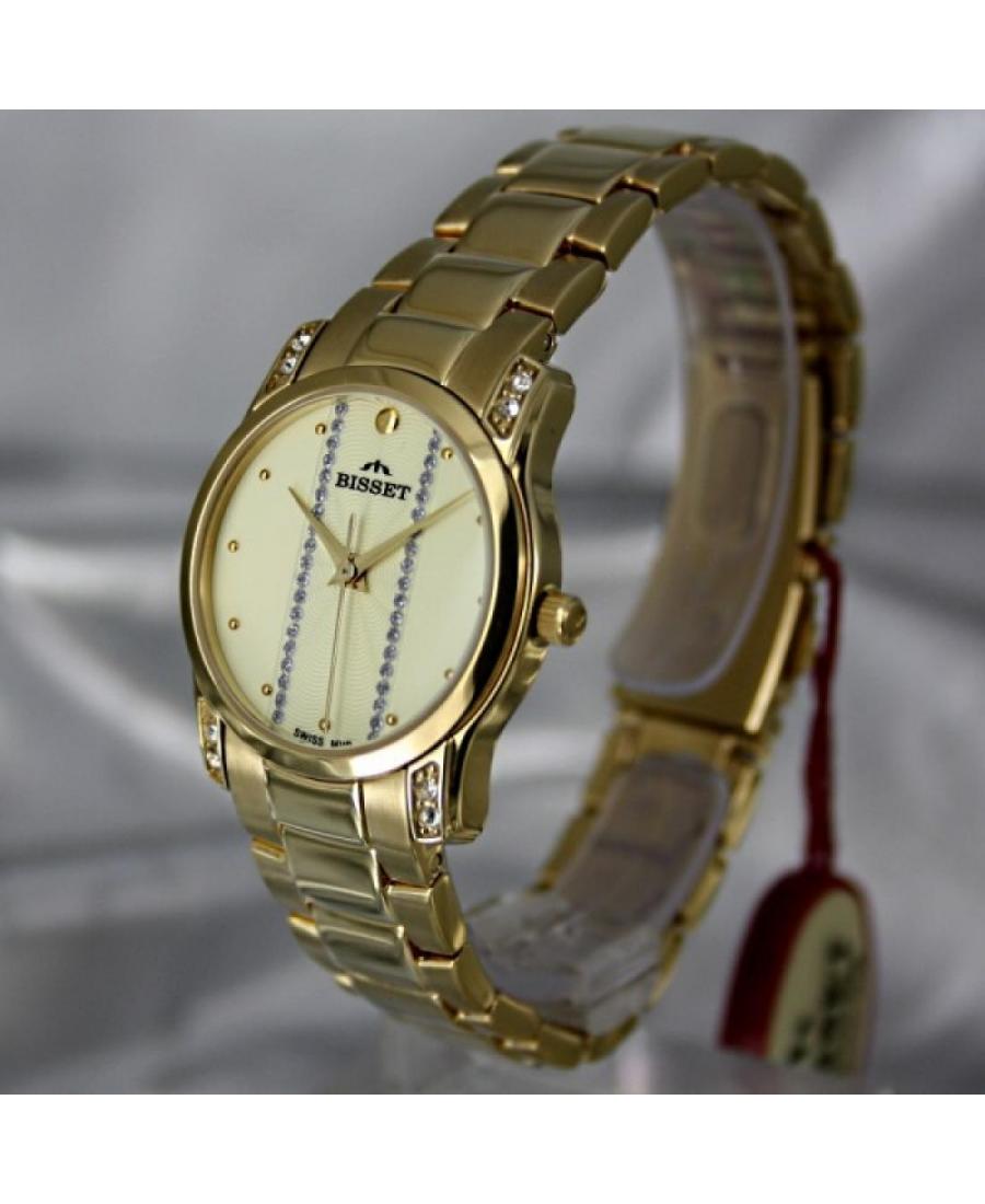 Women Swiss Classic Quartz Watch Bisset XB2BC49GIGX Yellow Dial