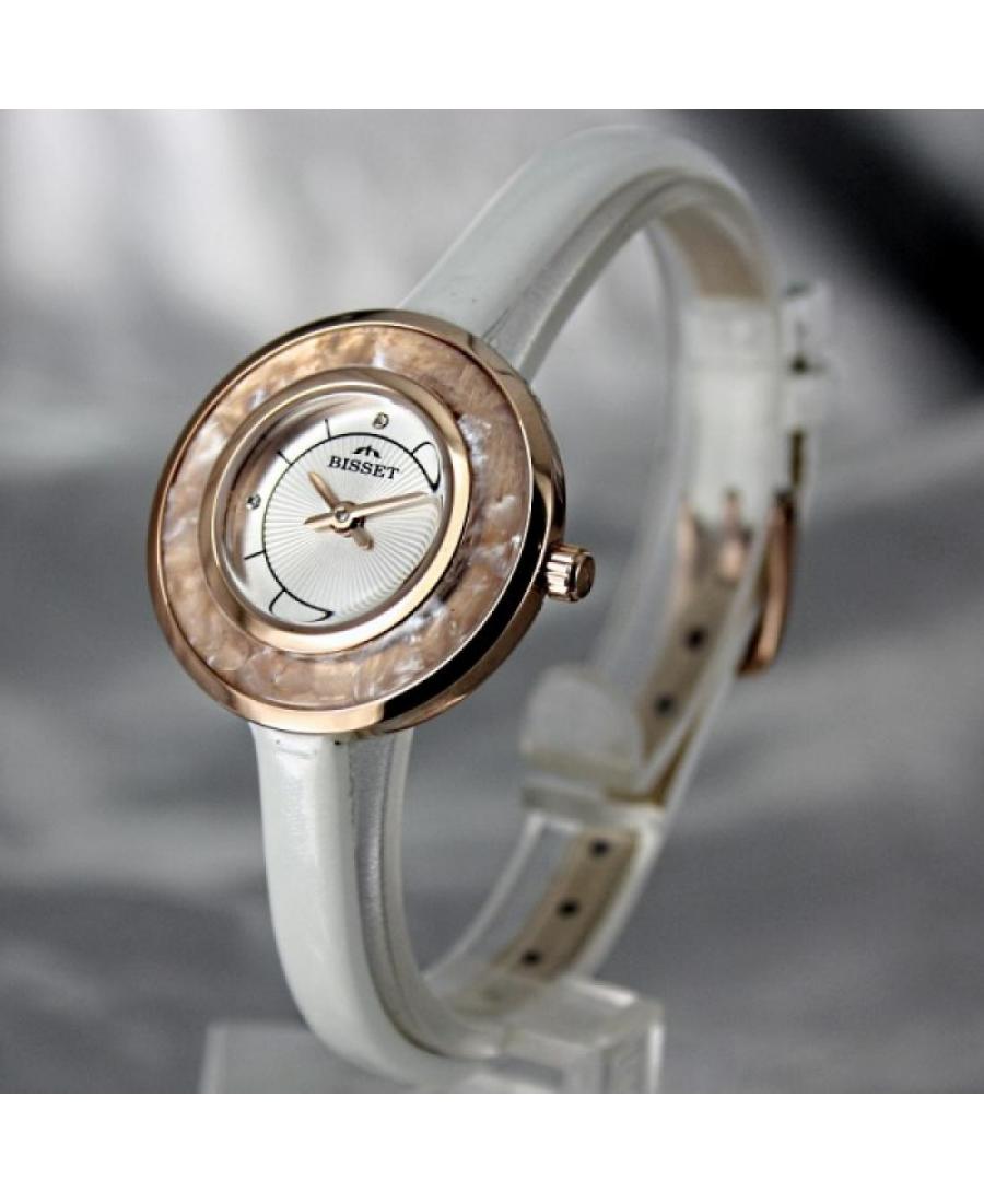 Женские Fashion Швейцарские Кварцевый Аналоговый Часы BISSET BSAD38LRGWHWH Белый Dial 28mm