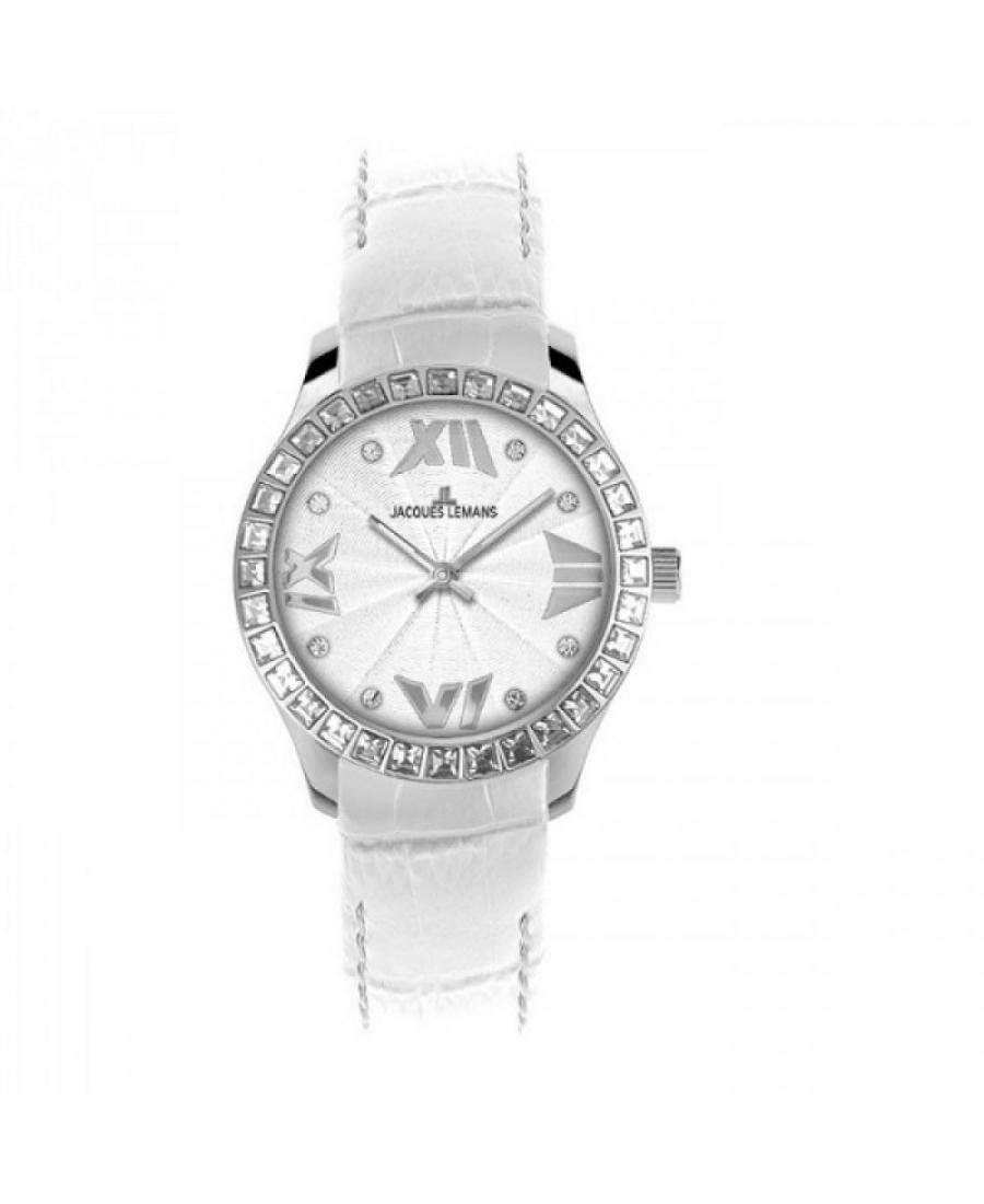 Kobiety Moda kwarcowy analogowe Zegarek JACQUES LEMANS 1-1633B Biały Dial 30mm