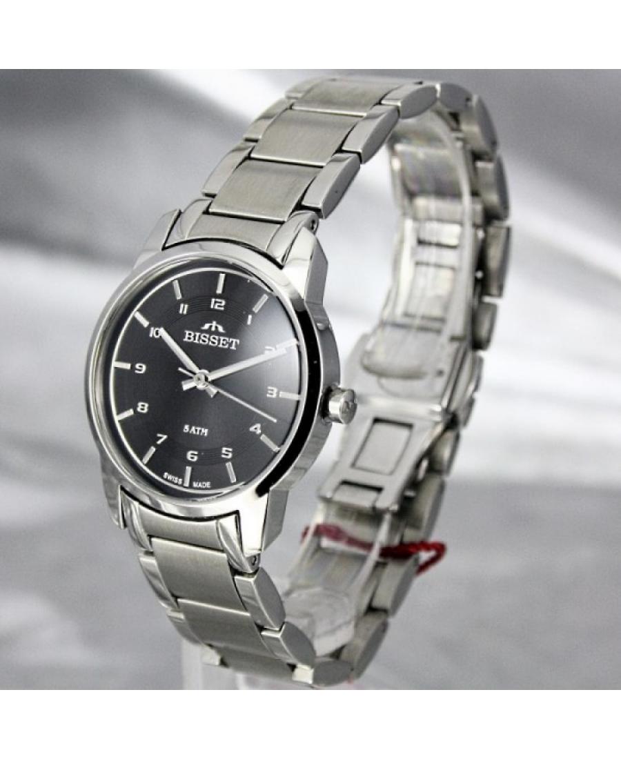 Kobiety klasyczny Szwajcar kwarcowy analogowe Zegarek BISSET BSBD09SIBX Czarny Dial 32mm