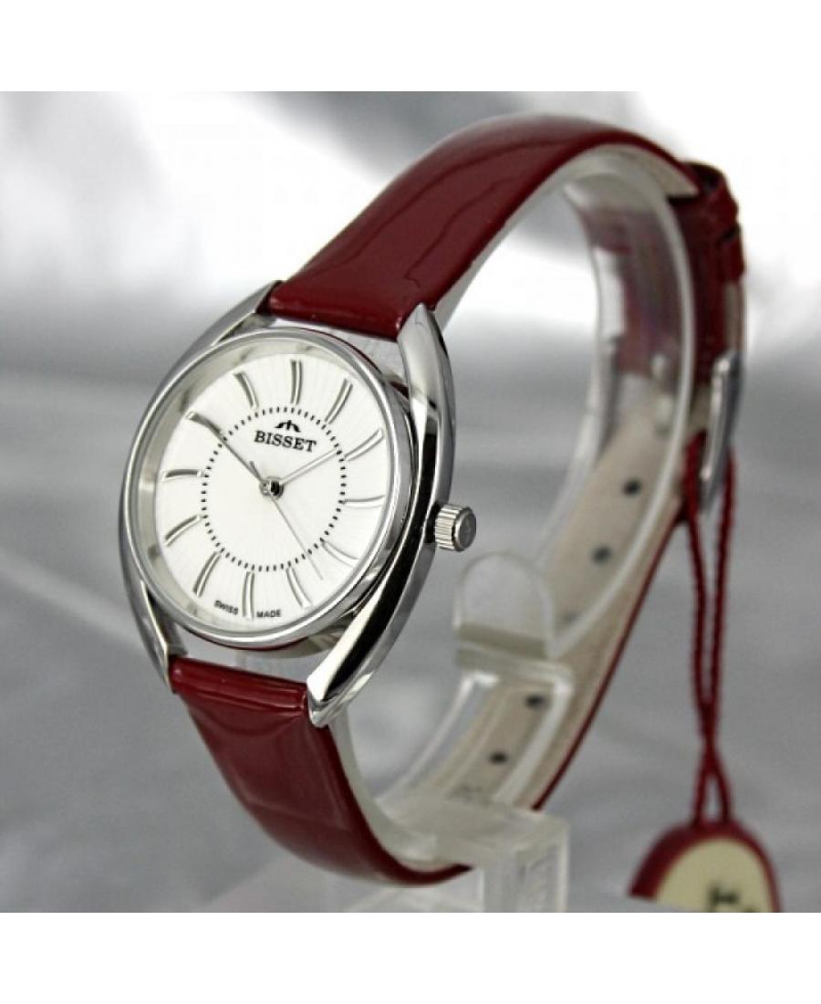 Kobiety klasyczny Szwajcar kwarcowy analogowe Zegarek BISSET BSAC95SIWX03BX Biały Dial 33mm
