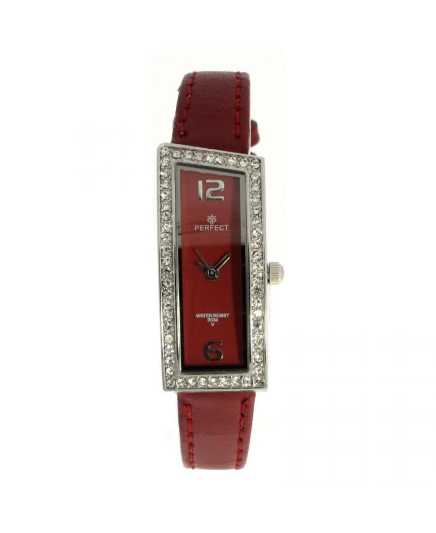 Kobiety Moda kwarcowy analogowe Zegarek PERFECT PRF-K20-008 Czerwony Dial 38mm