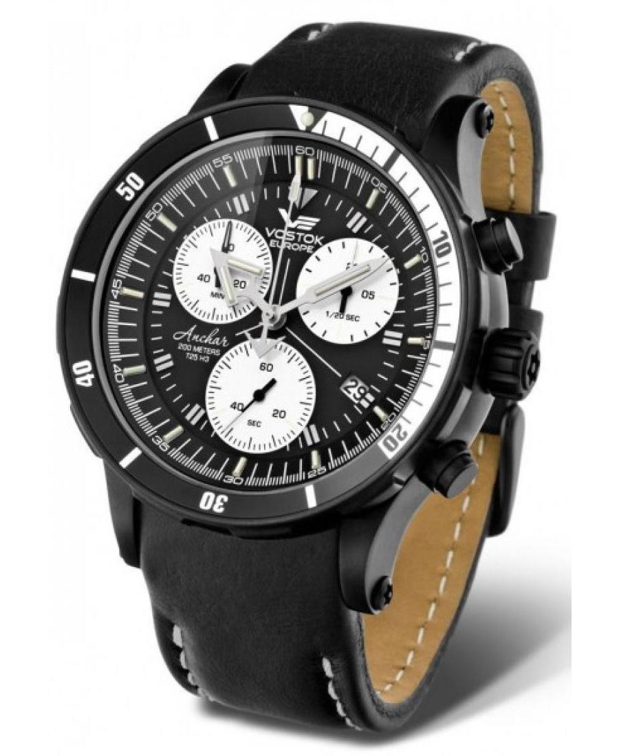 Mężczyźni sportowy Diver kwarcowy analogowe Zegarek Chronograf VOSTOK EUROPE 6S30-5104184 Biały Dial 48mm