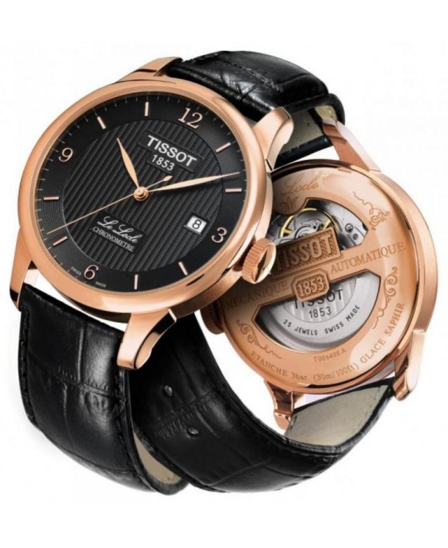 Mężczyźni Luxury Szwajcar automatyczny analogowe Zegarek TISSOT T006.408.36.057.00 Czarny Dial 39.3mm