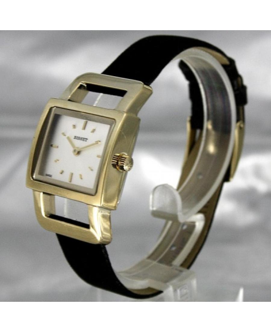 Kobiety Moda klasyczny Szwajcar kwarcowy analogowe Zegarek BISSET BSAD36GISX03BX Biały Dial 39mm
