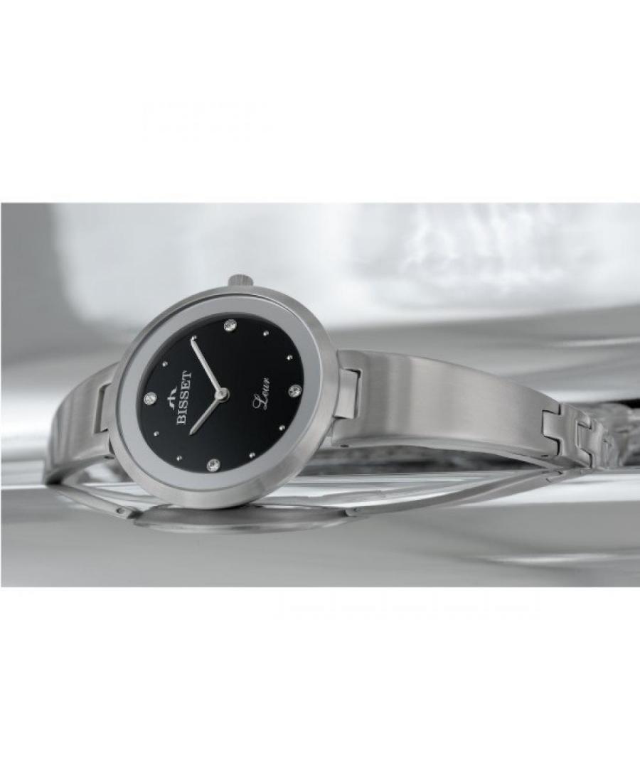 Kobiety klasyczny Szwajcar kwarcowy analogowe Zegarek BISSET BSBD32SIBX03BX Czarny Dial 33mm