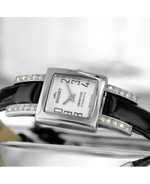 Women Fashion Swiss Quartz Analog Watch BISSET BSAD20SAWX03BX White Dial 40mm