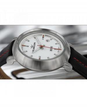 Мужские Fashion Кварцевый Часы RUBICON RNAC71SIWX05BX Белый Dial 45mm