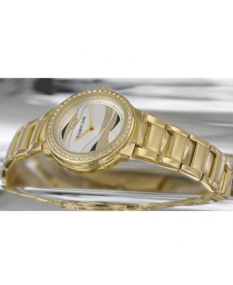 Kobiety klasyczny kwarcowy Zegarek RUBICON RNBC82GISG03BX Biały Dial 33mm