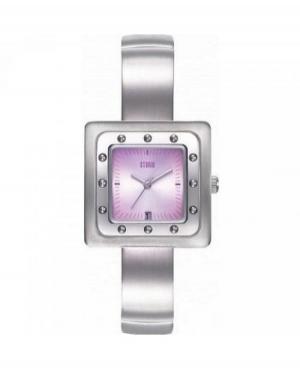 Kobiety Moda kwarcowy Zegarek STORM Dranar Square Violet Różowy Dial 28mm