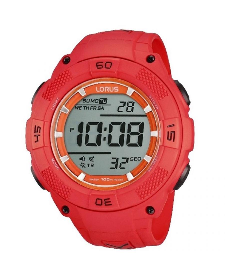 Mężczyźni sportowy Japonia kwarcowy cyfrowe Zegarek Timer LORUS R2395HX-9 Czerwony Dial 50mm