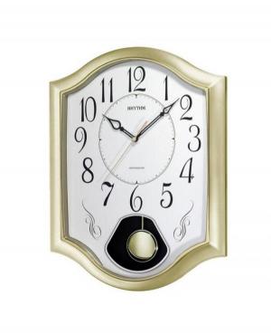 RHYTHM CMJ494BR18 настенные кварцевые часы Пластик Золотого цвета