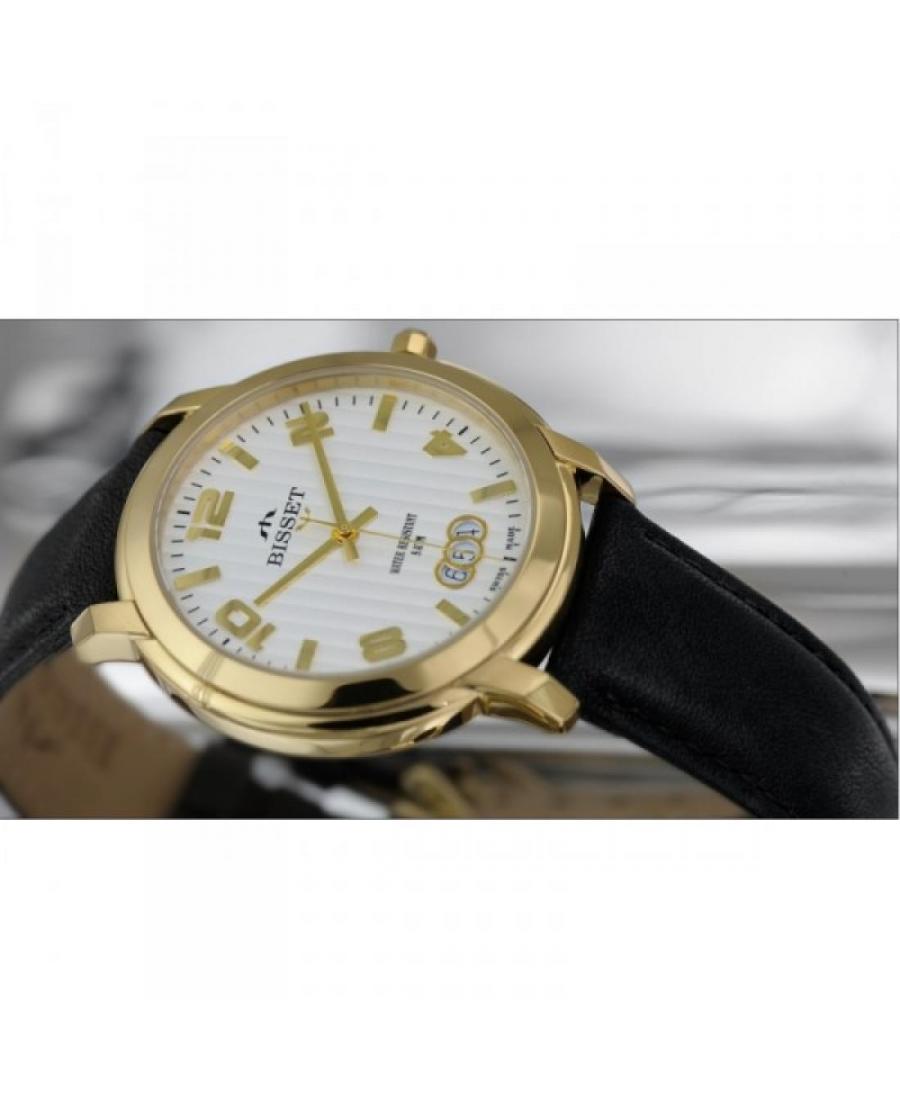Men Swiss Classic Quartz Watch Bisset BSCD59GMSX05BX White Dial