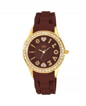 Women Fashion Quartz Analog Watch E53409-105 Brown Dial 36mm