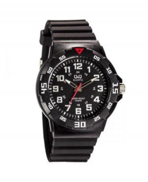 Mężczyźni sportowy Japonia kwarcowy analogowe Zegarek Q&Q VR18J001Y Czarny Dial 42mm