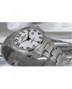 Mężczyźni klasyczny Szwajcar kwarcowy analogowe Zegarek BISSET BSDX94SAWX05BX Biały Dial 42mm