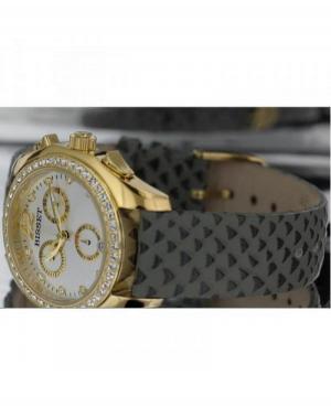 Women Fashion Swiss Quartz Analog Watch Chronograph BISSET BSAD81GISX05BX Mother of Pearl Dial 43.3mm