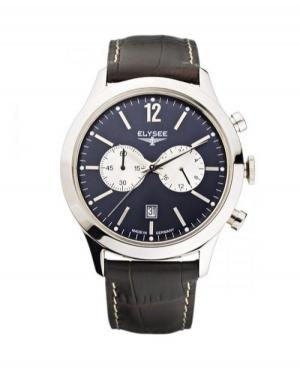 Mężczyźni klasyczny kwarcowy analogowe Zegarek Chronograf ELYSEE ELS-18005 Niebieska Dial 43mm