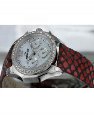 Kobiety Moda Szwajcar kwarcowy analogowe Zegarek BISSET BSAD50SIMX05BX Biały Dial 36mm