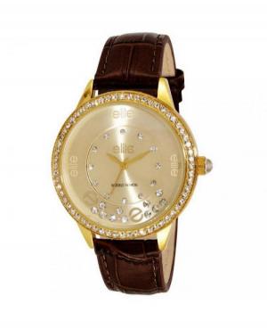 Kobiety Moda kwarcowy analogowe Zegarek E53512G-102 Żółty Dial 39mm