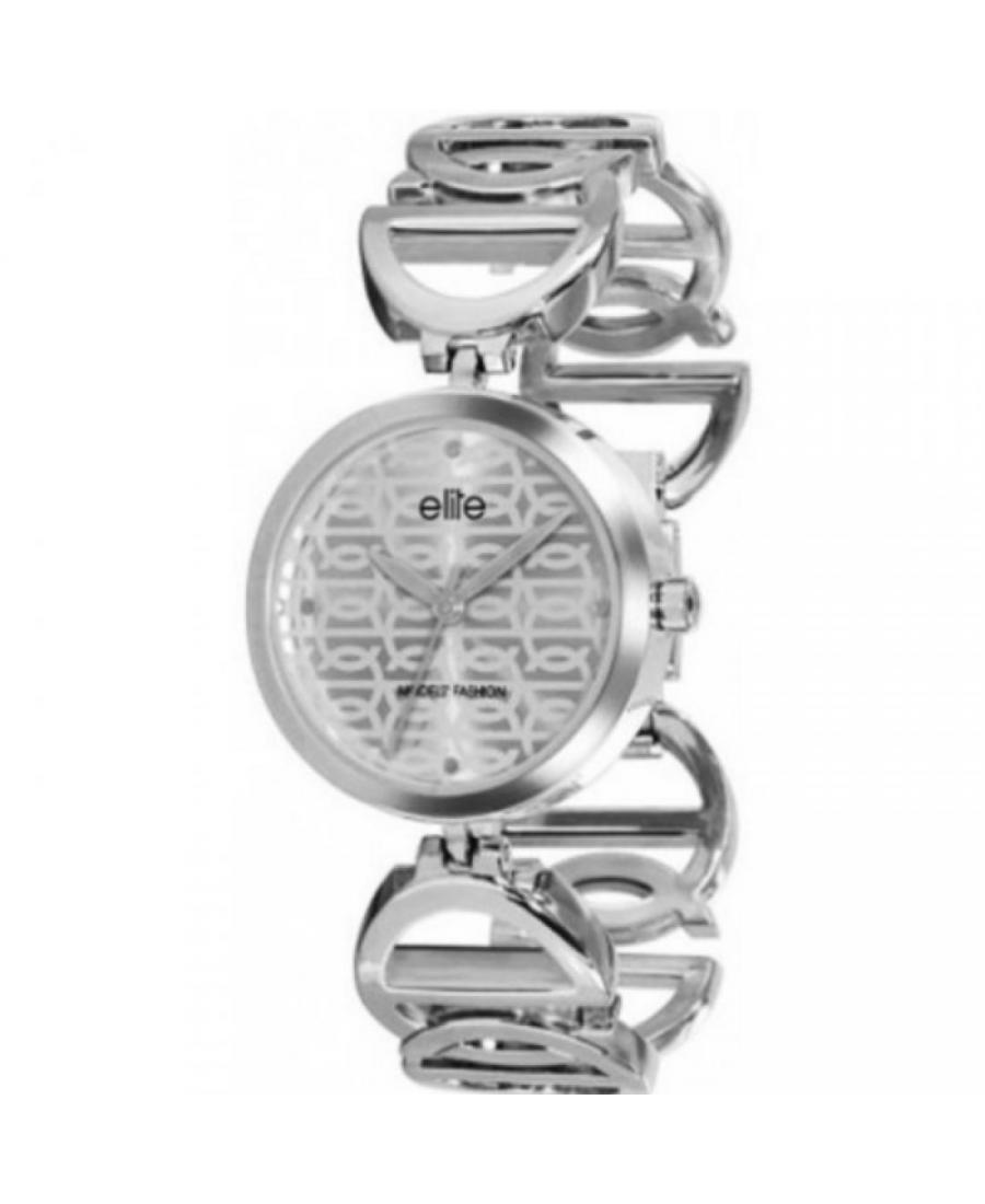 Women Fashion Quartz Analog Watch E52744-204 Silver Dial 30mm
