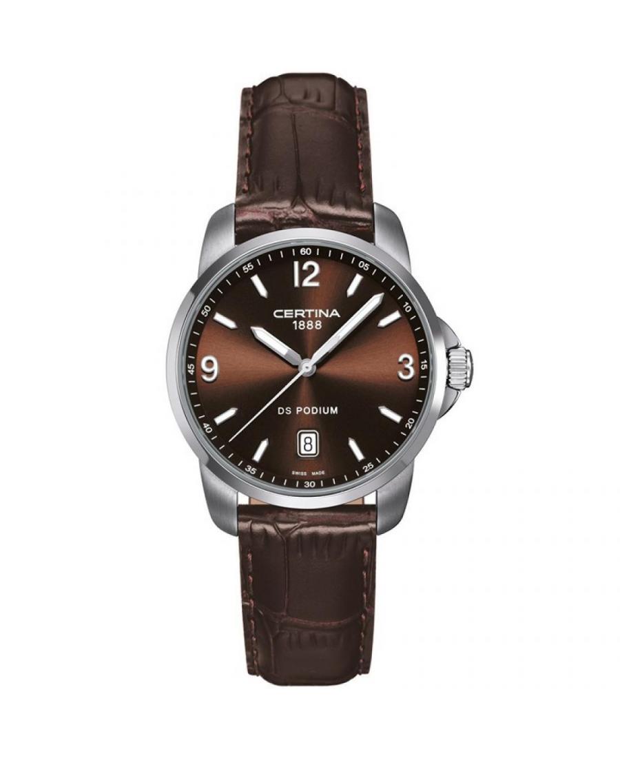 Men Swiss Fashion Quartz Watch Certina C001.410.16.297.00 Brown Dial