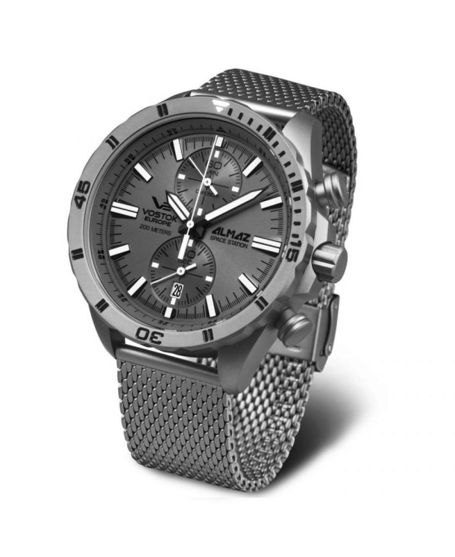 Mężczyźni Moda Diver automatyczny analogowe Zegarek VOSTOK EUROPE 6S11-320H264Br Szary Dial 47mm