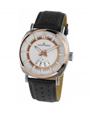 Mężczyźni Moda kwarcowy analogowe Zegarek JACQUES LEMANS 1-1740D Biały Dial 42mm
