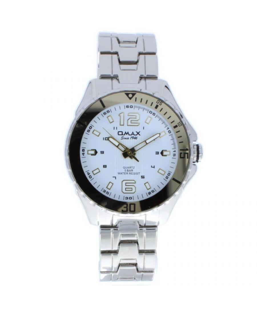 Mężczyźni klasyczny kwarcowy analogowe Zegarek OMAX 00DBA667P003 Biały Dial 42mm