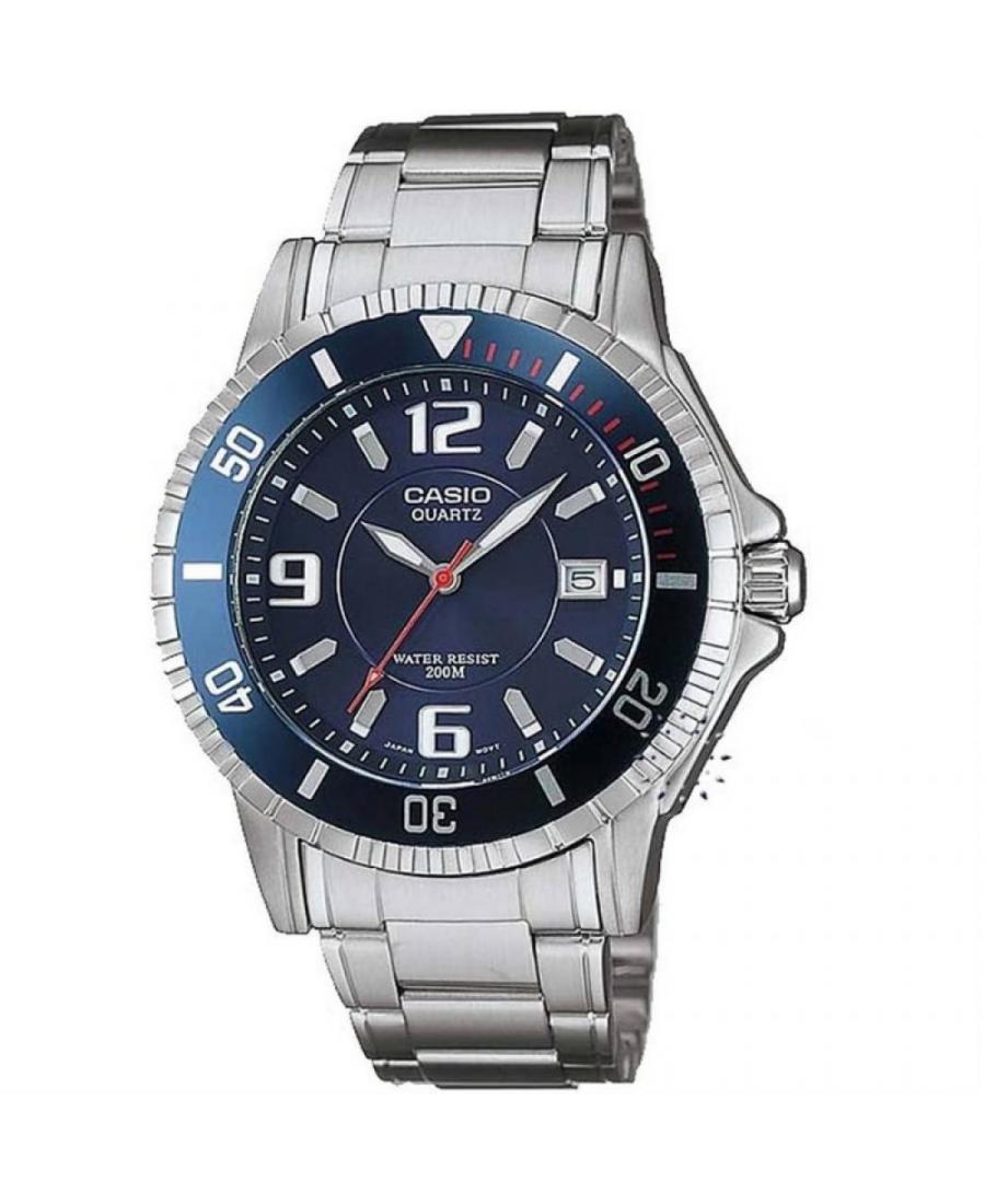 Mężczyźni klasyczny Diver Japonia kwarcowy analogowe Zegarek CASIO MTD-1053D-2AVES Niebieska Dial 48mm